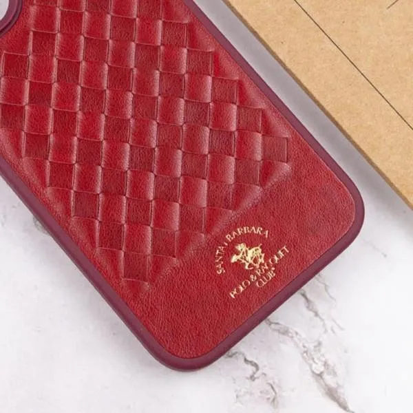 Кожаный чехол Polo Santa Barbara для Apple iPhone 15 Pro Max (6.7") — Красный — фото 4