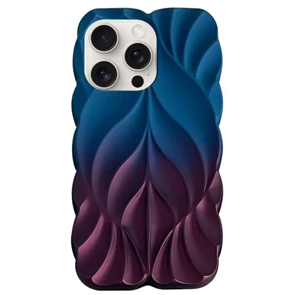 TPU чохол Leaf для Apple iPhone 15 Pro Max (6.7") — Темно-синій — фото 1