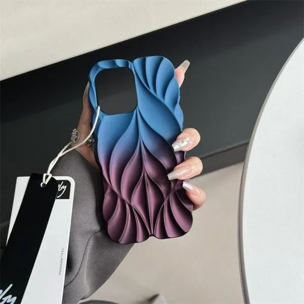 TPU чохол Leaf для Apple iPhone 15 Pro Max (6.7") — Темно-синій — фото 2