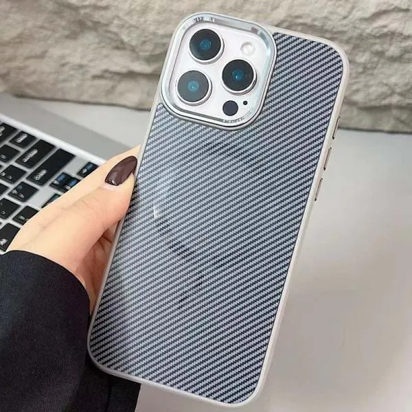 Чохол TPU+PC Carbon Mirage with MagSafe для Apple iPhone 15 Pro Max (6.7") — Сірий — фото 2