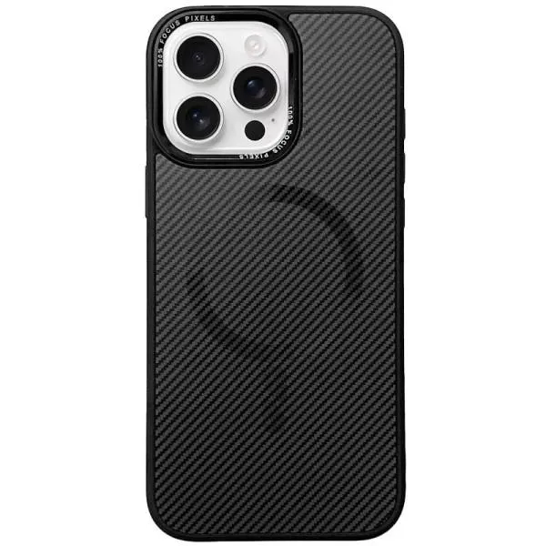 Чохол TPU+PC Carbon Mirage with MagSafe для Apple iPhone 15 Pro Max (6.7") — Чорний — фото 3