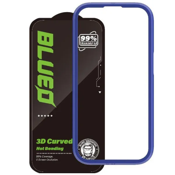 Захисне 3D скло Blueo Hot Bending New для Apple iPhone 15 Pro Max (6.7") — Чорний — фото 2