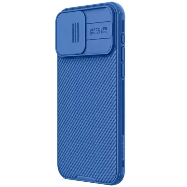 Карбонова накладка Nillkin CamShield Pro Magnetic для Apple iPhone 15 Pro Max (6.7") — Blue — фото 2