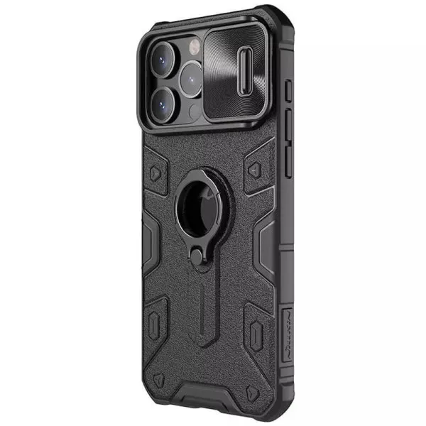 TPU+PC чехол Nillkin CamShield Armor (шторка на камеру) для Apple iPhone 15 Pro Max (6.7") — Черный — фото 2 TPU+PC чехол Nillkin CamShield Armor (шторка на камеру) для Apple iPhone 15 Pro Max (6.7") — Черный — фото 2