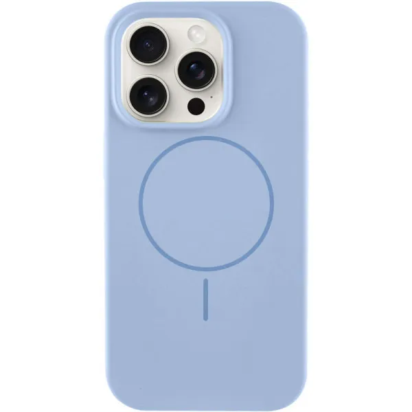 Чехол Silk Full Protective (AA) NO LOGO with Magnetic Fit для Apple iPhone 15 Pro Max (6.7") — Голубой