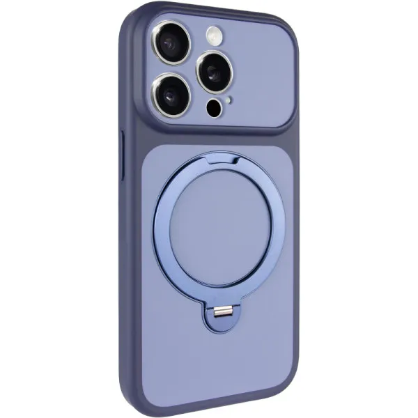 Чехол Ummi Full Camera with Magnetic Fit HQ Ring для Apple iPhone 15 Pro Max (6.7") — Темно-синий — фото 1