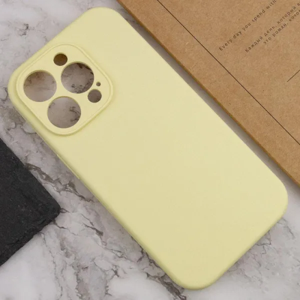 Чехол Silk Full Camera Protective (AA) NO LOGO для Apple iPhone 15 Pro Max (6.7") — Желтый — фото 5