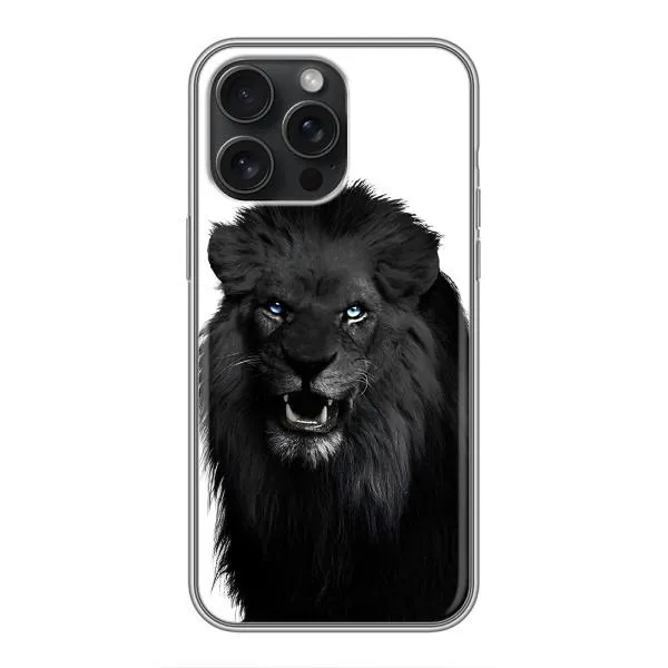 Чехол с принтом «Черный ЛЕВ» для iPhone 15 Pro Max