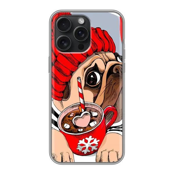Чехол с принтом «Собачка в шапке» для iPhone 15 Pro Max