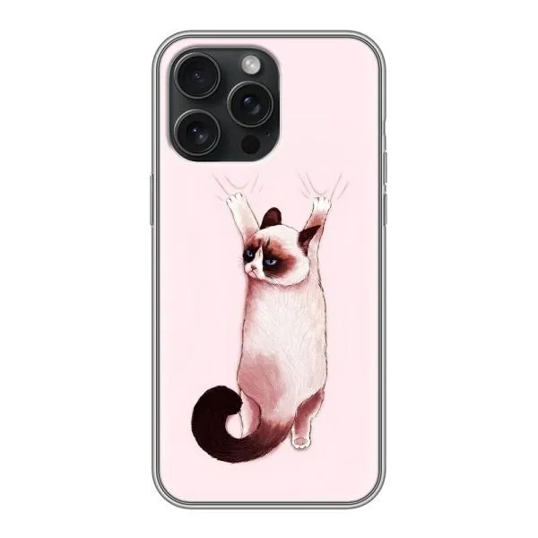 Чехол с принтом «Котик падает» для iPhone 15 Pro Max
