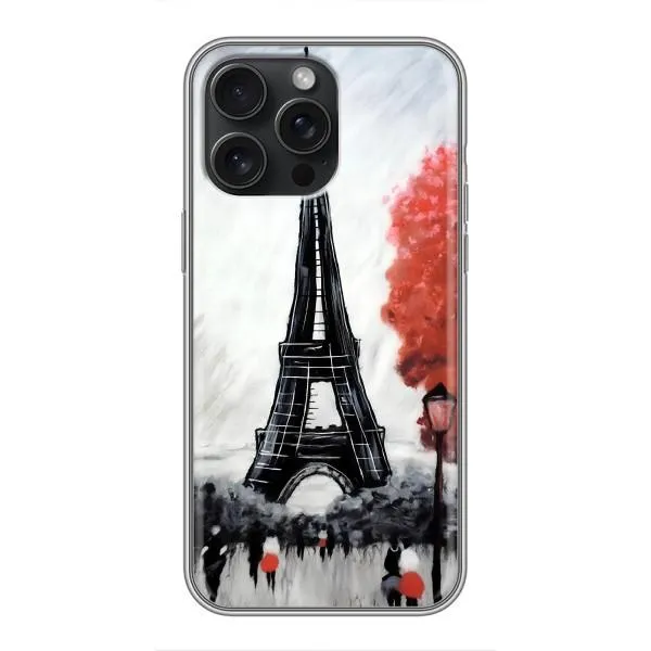Чехол с принтом «Башня в Париже» для iPhone 15 Pro Max