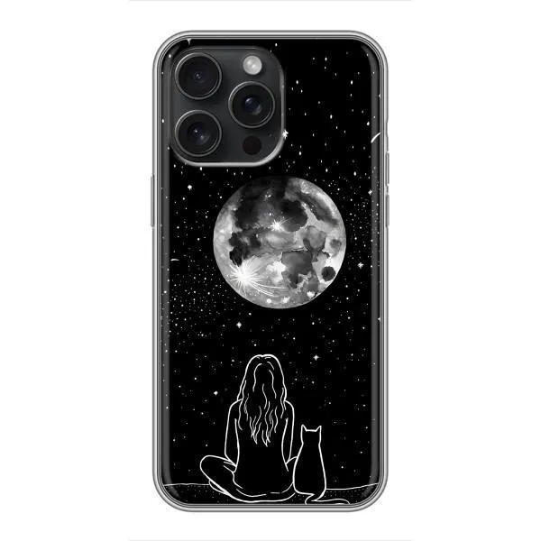 Чехол с принтом «Девушка с котом» для iPhone 15 Pro Max