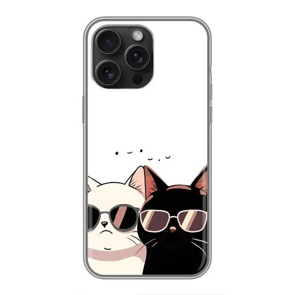 Чехол с принтом «Коты в очках» для iPhone 15 Pro Max