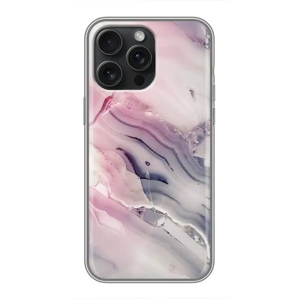 Чехол с принтом «Пурпурный Мрамор» для iPhone 15 Pro Max
