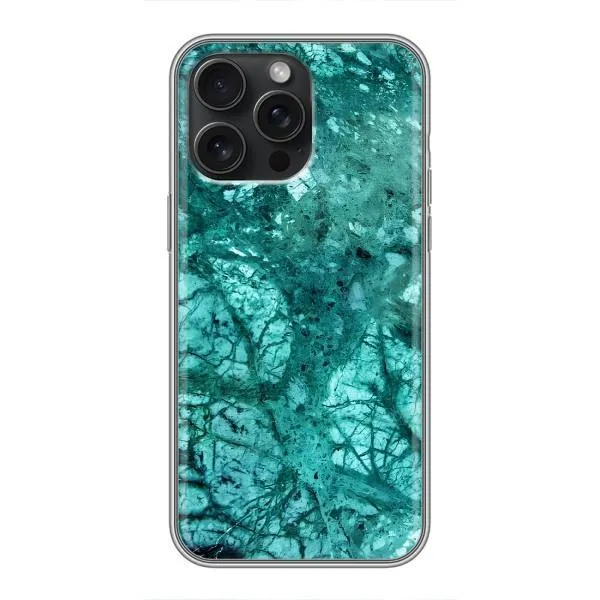 Чехол с принтом «Зеленый мрамор» для iPhone 15 Pro Max