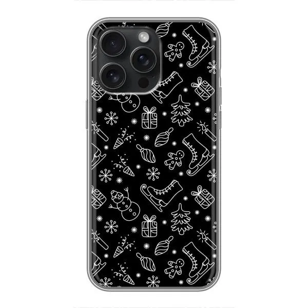Чехол с принтом «Новогодний фон» для iPhone 15 Pro Max