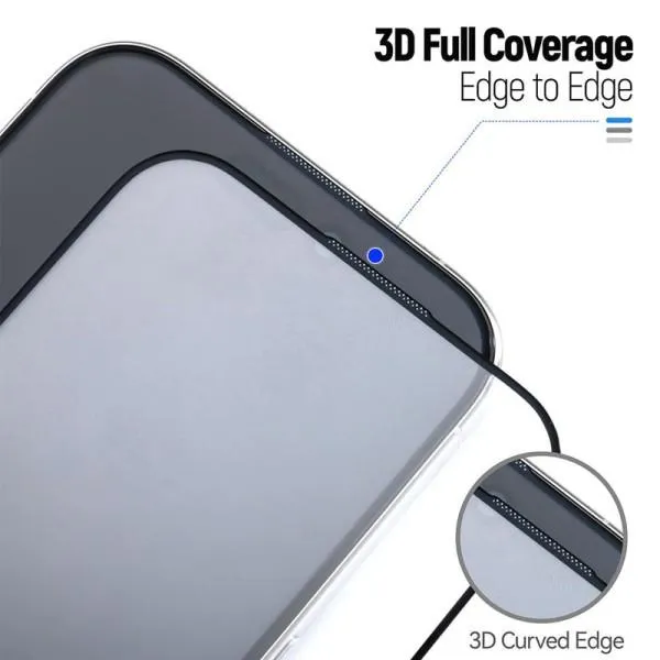 Защитное 3D стекло Blueo Hot Bending для Apple iPhone 15 Pro (6.1") — Черный — фото 2