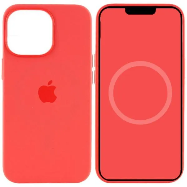 Чехол Silicone case (AAA) with Magsafe and Animation для Apple iPhone 15 Pro (6.1") — Красный — фото 1