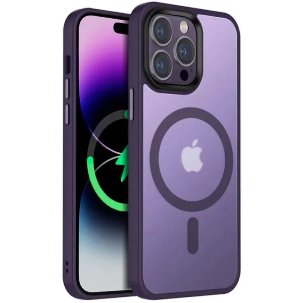 Чохол Ummi Colorful with Magnetic Fit для Apple iPhone 15 Pro (6.1") — Темно-фіолетовий Чохол Ummi Colorful with Magnetic Fit для Apple iPhone 15 Pro (6.1") — Темно-фіолетовий