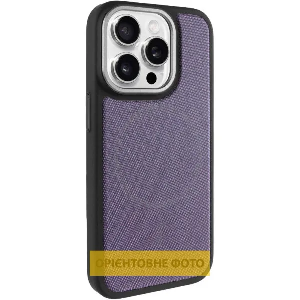 Чохол PC Textile Hybrid with Magnetic Fit для Apple iPhone 15 Pro (6.1") — Чорний — фото 2 Чохол PC Textile Hybrid with Magnetic Fit для Apple iPhone 15 Pro (6.1") — Чорний — фото 2