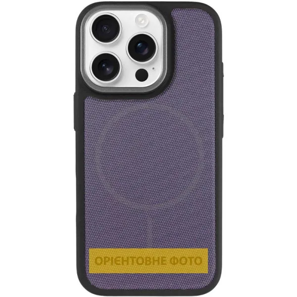 Чохол PC Textile Hybrid with Magnetic Fit для Apple iPhone 15 Pro (6.1") — Чорний — фото 3 Чохол PC Textile Hybrid with Magnetic Fit для Apple iPhone 15 Pro (6.1") — Чорний — фото 3