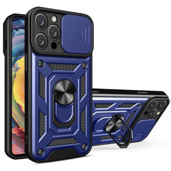 Чохол Ummi Camshield Serge Ring для Apple iPhone 15 Pro (6.1") — Синій Чохол Ummi Camshield Serge Ring для Apple iPhone 15 Pro (6.1") — Синій