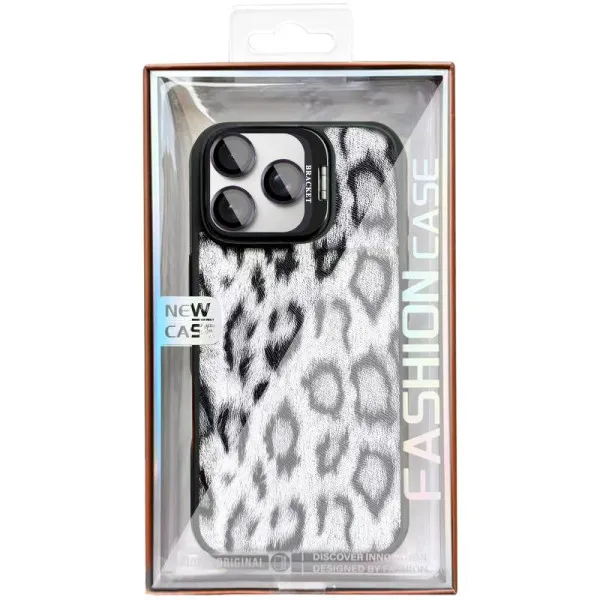 Чохол TPU+PC Wild Leopard with Magnetic Fit and Lens для Apple iPhone 15 Pro (6.1") — Чорний — фото 2 Чохол TPU+PC Wild Leopard with Magnetic Fit and Lens для Apple iPhone 15 Pro (6.1") — Чорний — фото 2