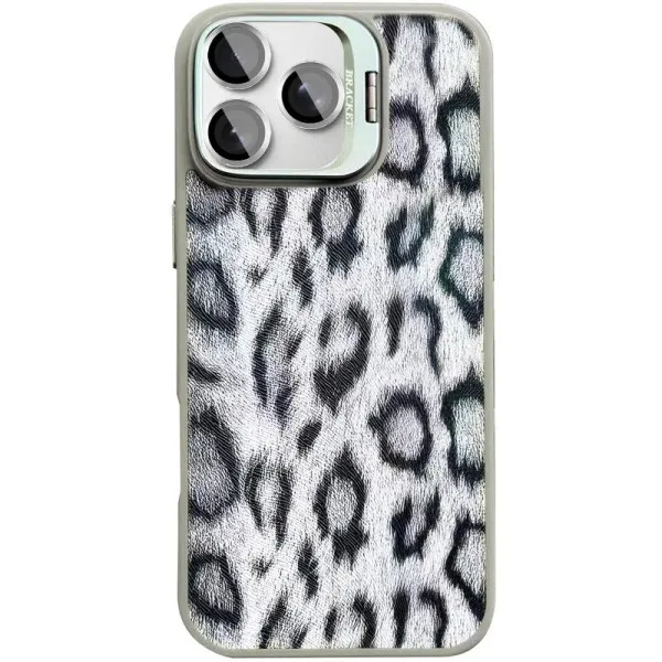Чохол TPU+PC Wild Leopard with Magnetic Fit and Lens для Apple iPhone 15 Pro (6.1") — Сірий — фото 5 Чохол TPU+PC Wild Leopard with Magnetic Fit and Lens для Apple iPhone 15 Pro (6.1") — Сірий — фото 5