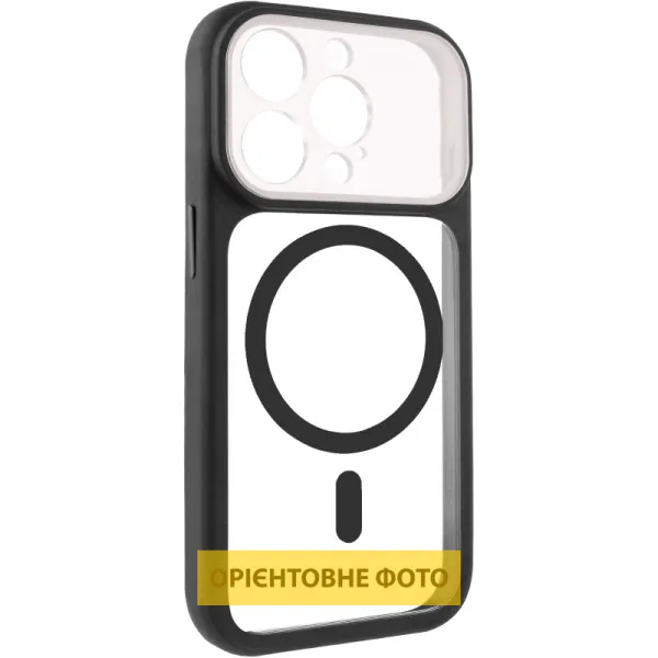 Чохол TPU+PC GETMAN Moon Clear with MagSafe для Apple iPhone 15 Pro (6.1") — Чорний — фото 3 Чохол TPU+PC GETMAN Moon Clear with MagSafe для Apple iPhone 15 Pro (6.1") — Чорний — фото 3