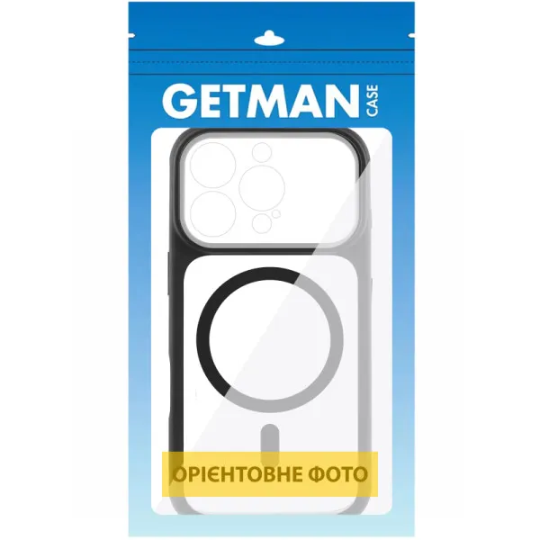 Чохол TPU+PC GETMAN Moon Clear with MagSafe для Apple iPhone 15 Pro (6.1") — Чорний — фото 4 Чохол TPU+PC GETMAN Moon Clear with MagSafe для Apple iPhone 15 Pro (6.1") — Чорний — фото 4