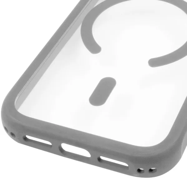 Чохол TPU+PC GETMAN Moon Clear with MagSafe для Apple iPhone 15 Pro (6.1") — Сірий — фото 1 Чохол TPU+PC GETMAN Moon Clear with MagSafe для Apple iPhone 15 Pro (6.1") — Сірий — фото 1