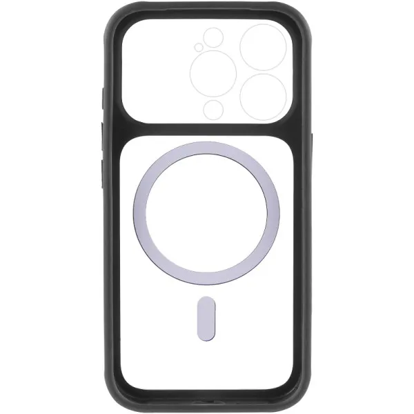 Чохол TPU+PC GETMAN Moon Clear with MagSafe для Apple iPhone 15 Pro (6.1") — Чорний — фото 1 Чохол TPU+PC GETMAN Moon Clear with MagSafe для Apple iPhone 15 Pro (6.1") — Чорний — фото 1