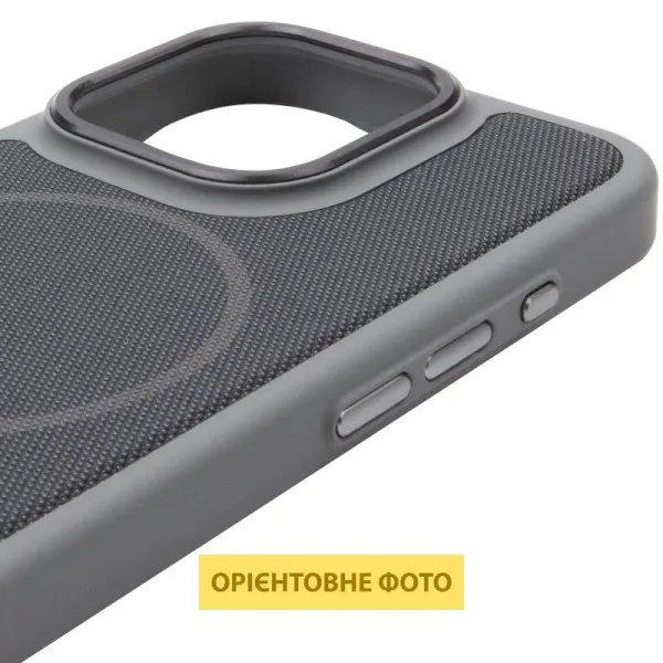 Чохол PC Textile Hybrid with Magnetic Fit для Apple iPhone 15 Pro (6.1") — Сірий — фото 4