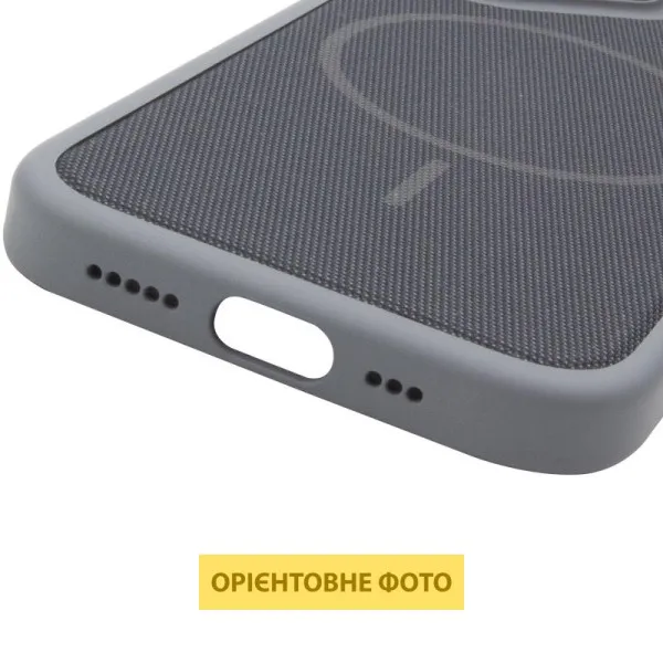 Чохол PC Textile Hybrid with Magnetic Fit для Apple iPhone 15 Pro (6.1") — Сірий — фото 5