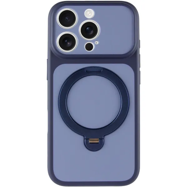 Чохол Ummi Full Camera with Magnetic Fit HQ Ring для Apple iPhone 15 Pro (6.1") — Темно-синій — фото 1