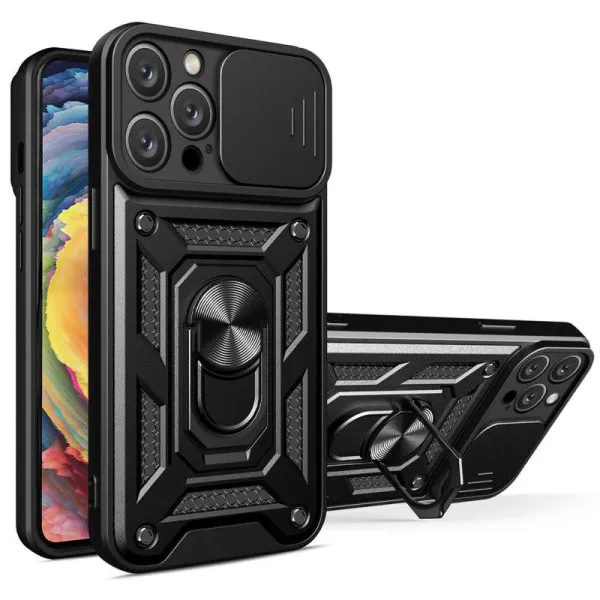Чохол Ummi Camshield Serge Ring для Apple iPhone 15 Pro (6.1") — Чорний Чохол Ummi Camshield Serge Ring для Apple iPhone 15 Pro (6.1") — Чорний