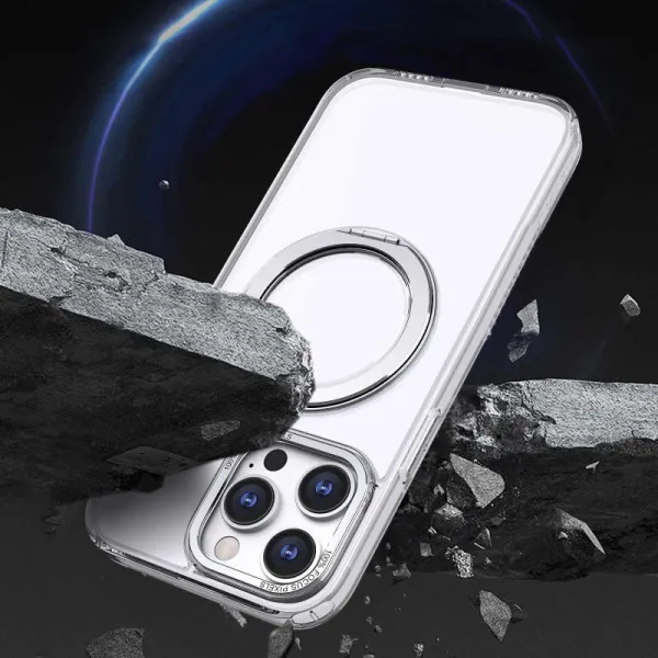 Чохол TPU+PC Empire with Magnetic Fit and Ring для Apple iPhone 15 Pro (6.1") — Прозорий — фото 3 Чохол TPU+PC Empire with Magnetic Fit and Ring для Apple iPhone 15 Pro (6.1") — Прозорий — фото 3