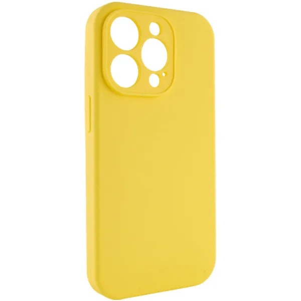 Чохол Silk Full Camera (AA) NO LOGO with Magnetic Fit для Apple iPhone 15 Pro (6.1") — Жовтий — фото 1
