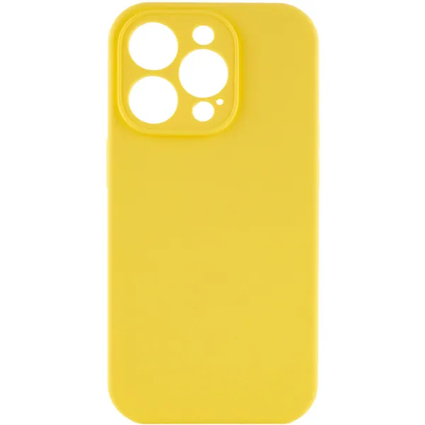 Чохол Silk Full Camera (AA) NO LOGO with Magnetic Fit для Apple iPhone 15 Pro (6.1") — Жовтий — фото 2