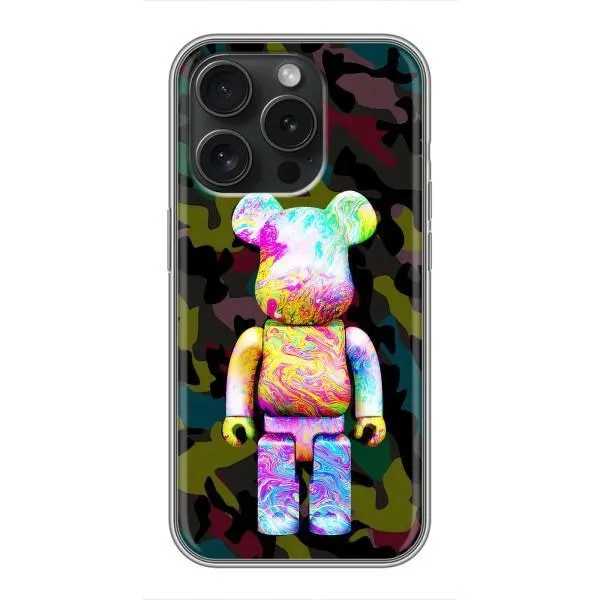 Чохол з принтом «Яскравий Bearbrick» для iPhone 15 Pro