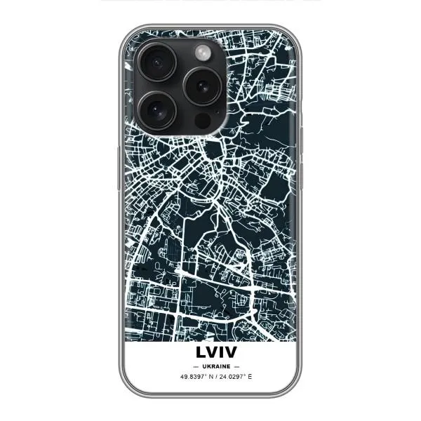 Чехол с принтом «Львов» для iPhone 15 Pro