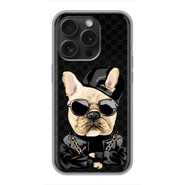 Чохол з принтом «Стильна собака» для iPhone 15 Pro