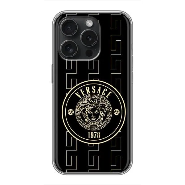 Чохол з принтом «Лого Версаче» для iPhone 15 Pro