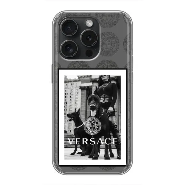 Чохол з принтом «Версаче» для iPhone 15 Pro