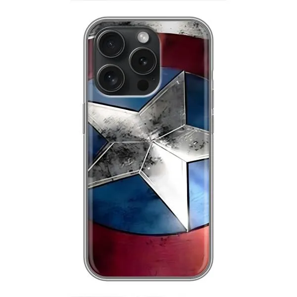 Чохол з принтом «Щит Капітана Америки» для iPhone 15 Pro