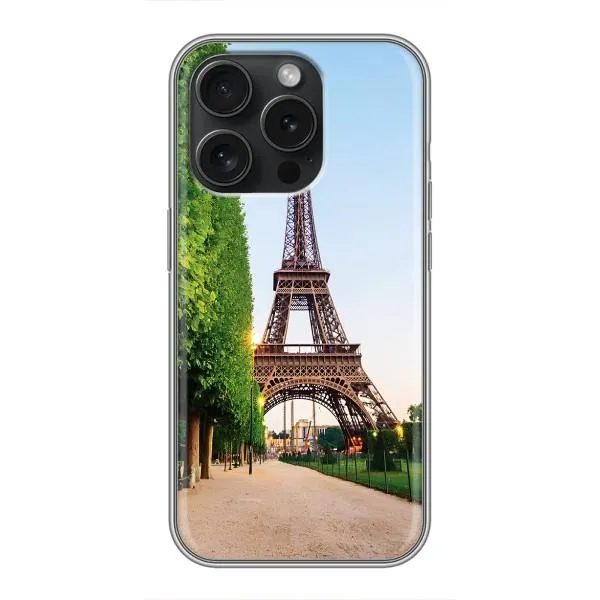 Чехол с принтом «Дорога в Париж» для iPhone 15 Pro