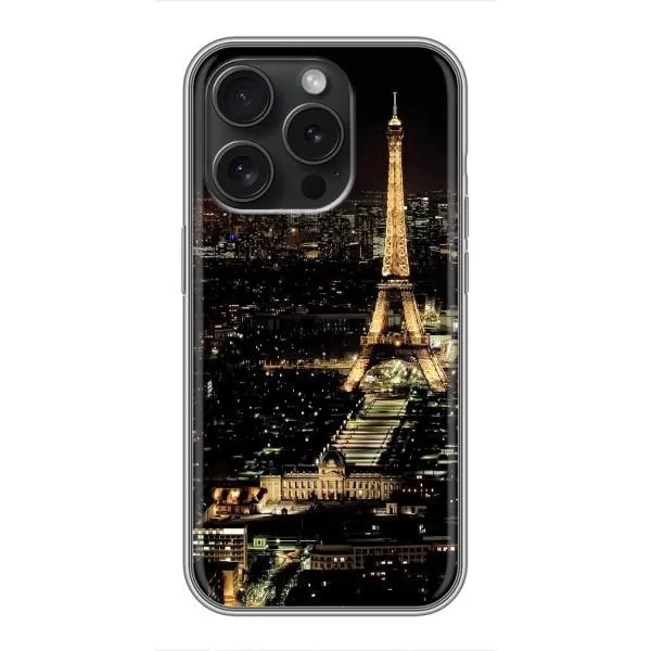 Чехол с принтом «Ночной Париж» для iPhone 15 Pro