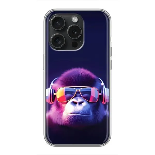 Чохол з принтом «Стильна мавпа» для iPhone 15 Pro