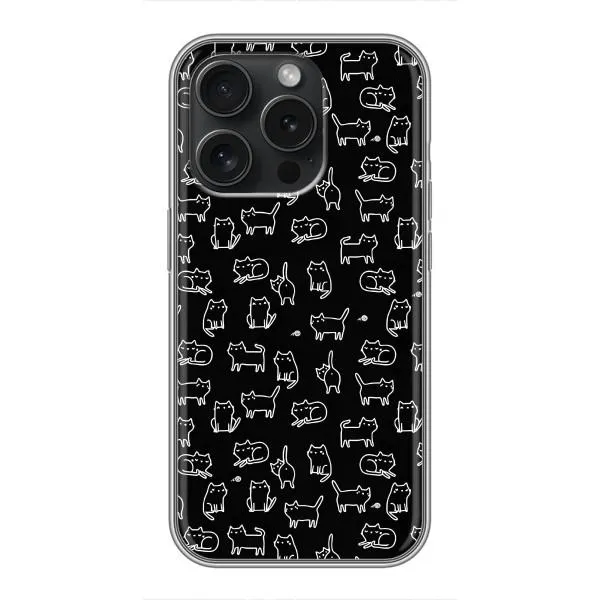 Чехол с принтом «Меленькие котики» для iPhone 15 Pro