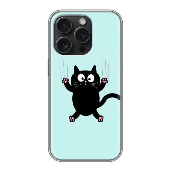 Чехол с принтом «Падающий кот» для iPhone 15 Pro